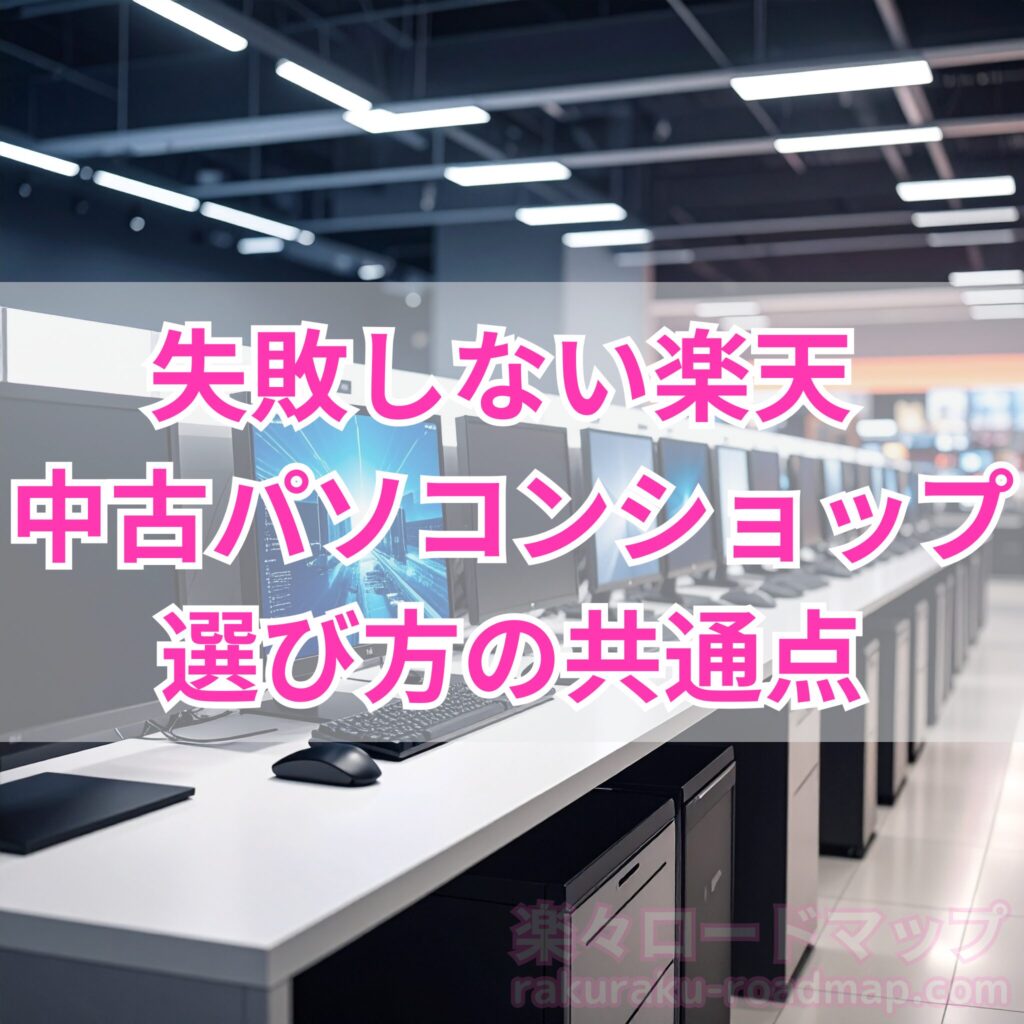 失敗しない楽天中古パソコンショップ選び方の共通点