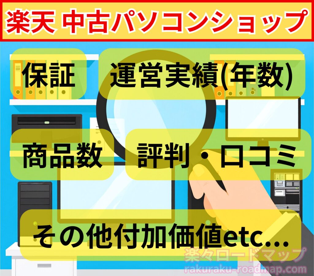 楽天の中古パソコンショップで重要な要素